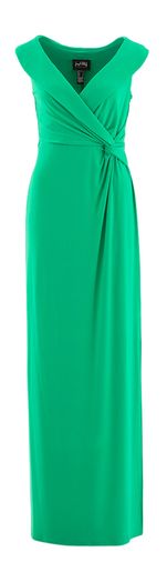 Groene lange jurk met V-hals Joseph Ribkoff
