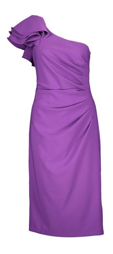 Paarse jurk met off sholder Joseph Ribkoff