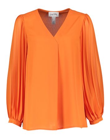 Oranje blouse met transparante mouwen Joseph Ribkoff