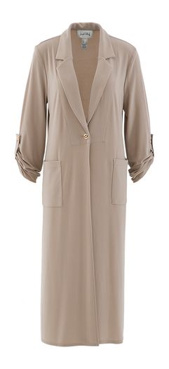 Beige lang vest met knoopsluiting Joseph Ribkoff
