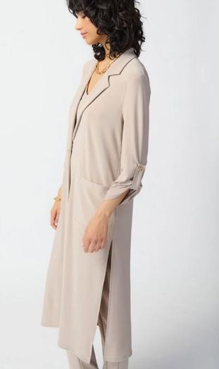 Beige lang vest met knoopsluiting Joseph Ribkoff