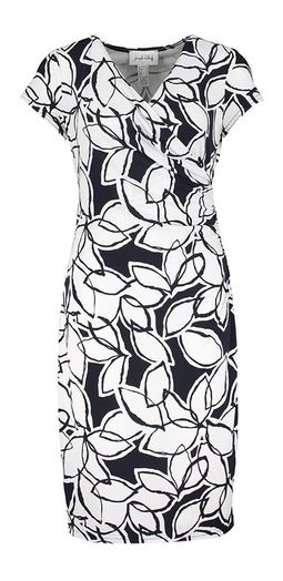 Witte jurk met zwarte print Joseph Ribkoff