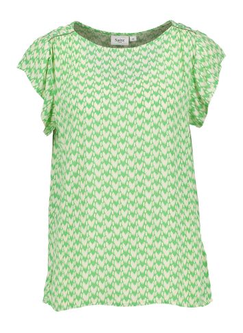 Groene blouse met beige print Saint Tropez