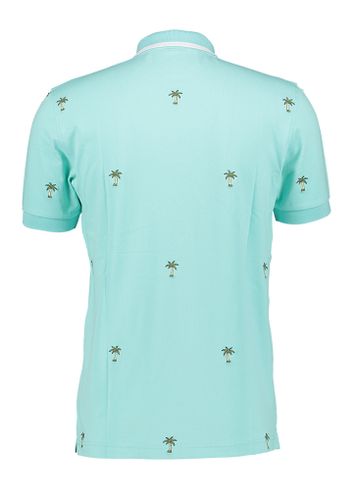 Blauwe polo met motief Embroidery Sun68
