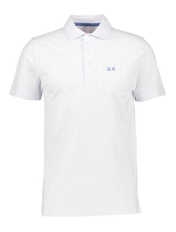 Witte katoenen polo Sun68