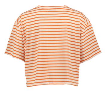 Gestreepte oranje T-shirt Zandro Nathalie Vleeschouwer
