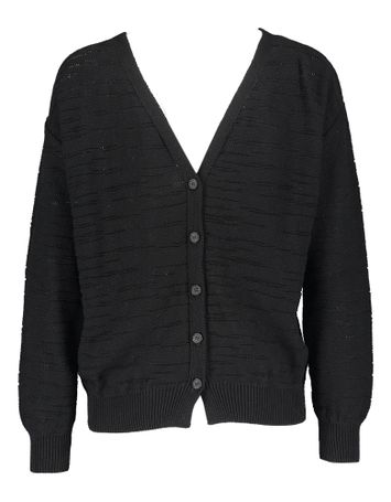 Zwarte cardigan met knopen Folsom Nathalie Vleeschouwer