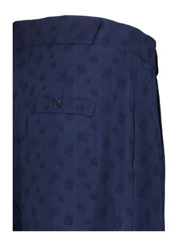 Blauwe volumineuze broek met besjespatroon Donny Nathalie Vleeschouwer