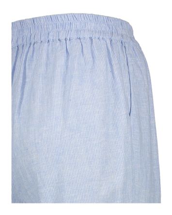 Blauwe wijde broek met fijne streep Randy By-Bar
