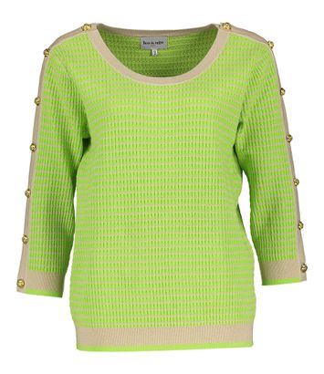 Groene pull met gouden details Leo & Ugo