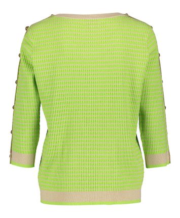 Groene pull met gouden details Leo & Ugo