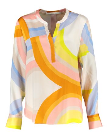 Multicolor zijden blouse met print Herzen's