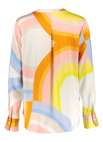 Multicolor zijden blouse met print Herzen's