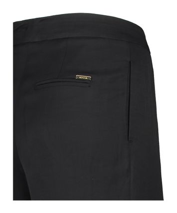 Zwarte wijde linnen broek Ovidio Kocca