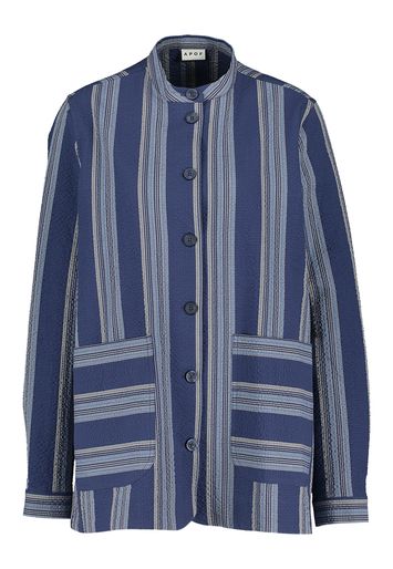 Blauw gestreepte hemd blazer Delores Apof
