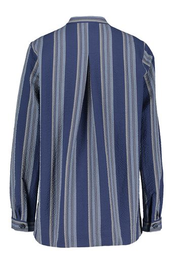 Blauw gestreepte hemd blazer Delores Apof