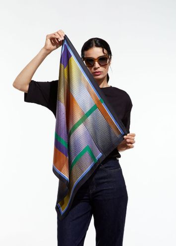 Kaki print sjaal Vibrant  Ma Poesie