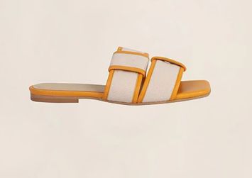 Orange canvas sandalen Jackie March 23