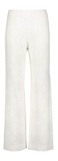 Lange witte broek in broderie Elaine Raffaello
