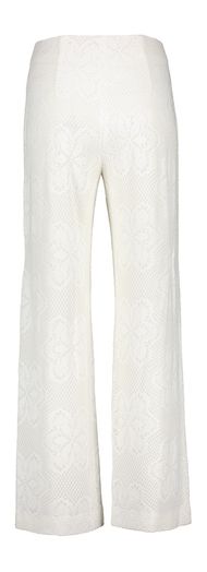 Lange witte broek in broderie Elaine Raffaello