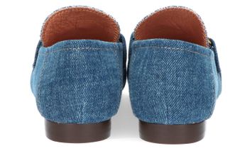 Jeansblauwe instappers met goudkleurig detail Bibi Lou