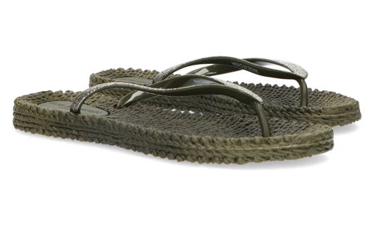 Army slippers met glinsters Cheerful Ilse Jacobsen