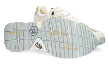 Lichtgrijze sneakers met mintgroene details Mased Premiata