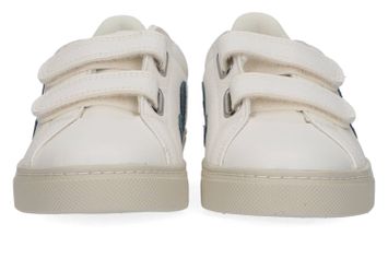 Witte lage sneakers met lichtblauwe details en velcro Esplar Veja
