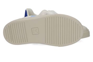 Witte sneakers met blauwe details en velcro Veja