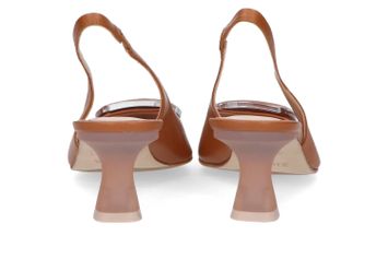 Camekleurige sandalen met trechterhak Zinda