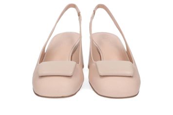 Taupe kleurige sandalen met blokhak Parma Zinda