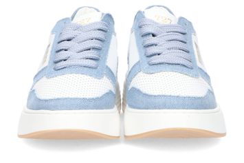 Witte sneaker met blauwe jeansaccenten Cycleur De Luxe