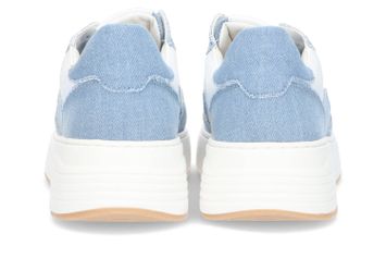 Witte sneaker met blauwe jeansaccenten Cycleur De Luxe