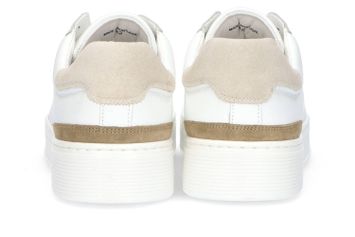 Witte sneaker met taupe accenten Cycleur De Luxe