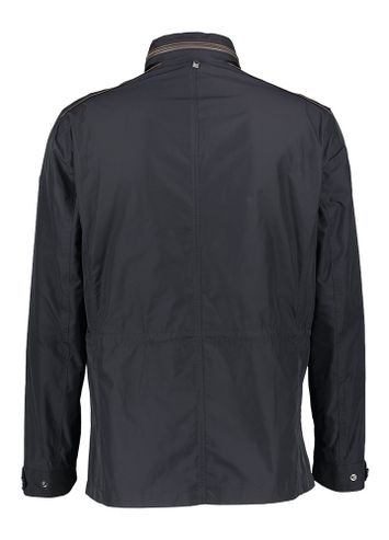 Donkerblauwe jas met rits Bugatti 