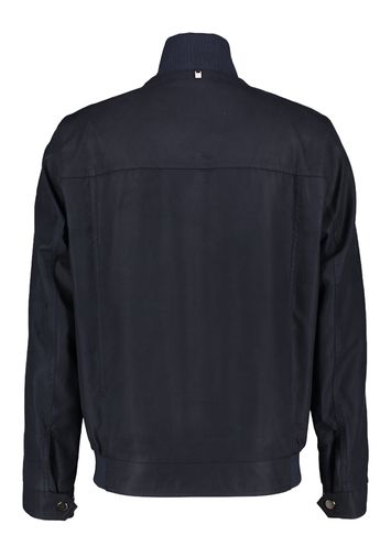 Donkerblauwe jas met rits Bugatti