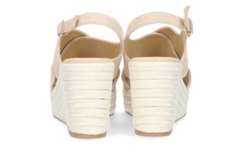 Beige teach suede sleehak CTWLK