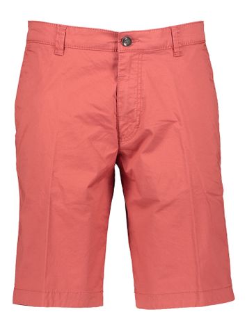Roodkleurige katoenen short Bugatti