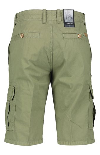 Kaki katoenen cargo short Bugatti