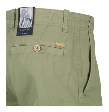 Kaki katoenen cargo short Bugatti
