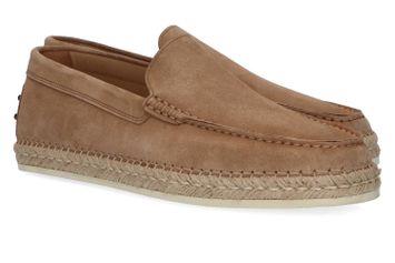 Beige instappers in nubuck Rossano Bisconti
