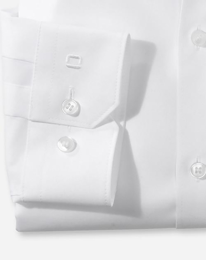 Wit katoenen hemd ( super slim fit) en extra lange mouwen Olymp