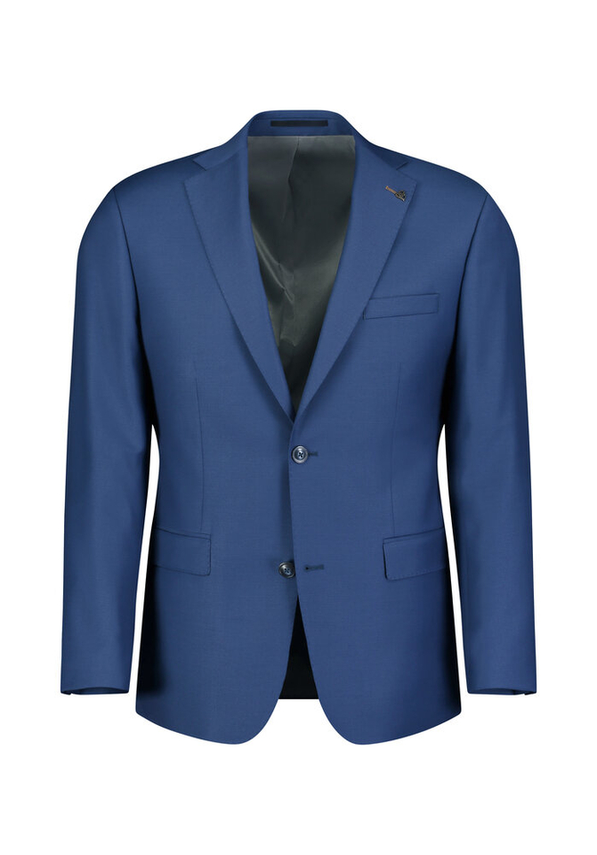 Donkerblauwe blazer met zwarte knoopsluiting Roy Robson 