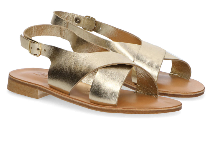 Goudkleurige sandalen Slaye