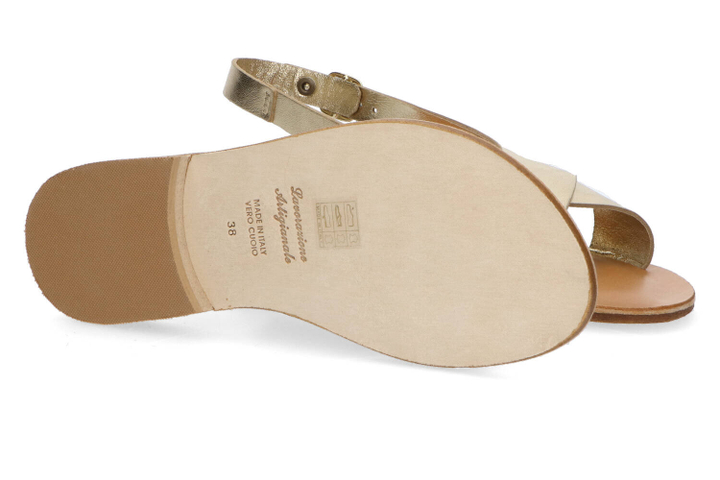 Goudkleurige sandalen Slaye