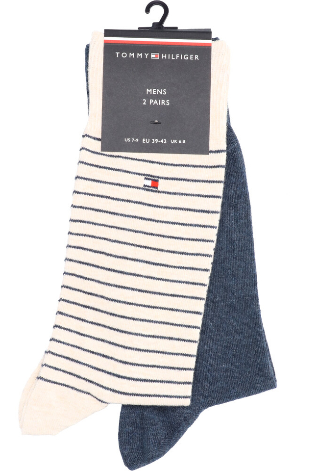 2-pack kousen in beige en blauwtinten Tommy Hilfiger