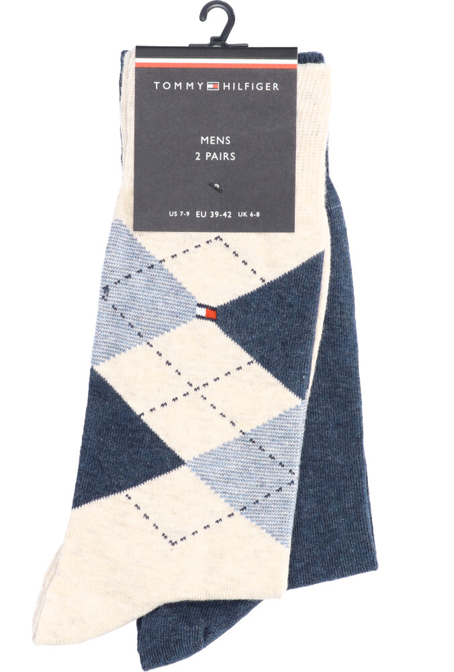 2-pack kousen in beige en blauwtinten Tommy Hilfiger