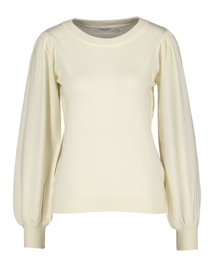 Ecrukleurige trui met pofmouwen Tamana Msch