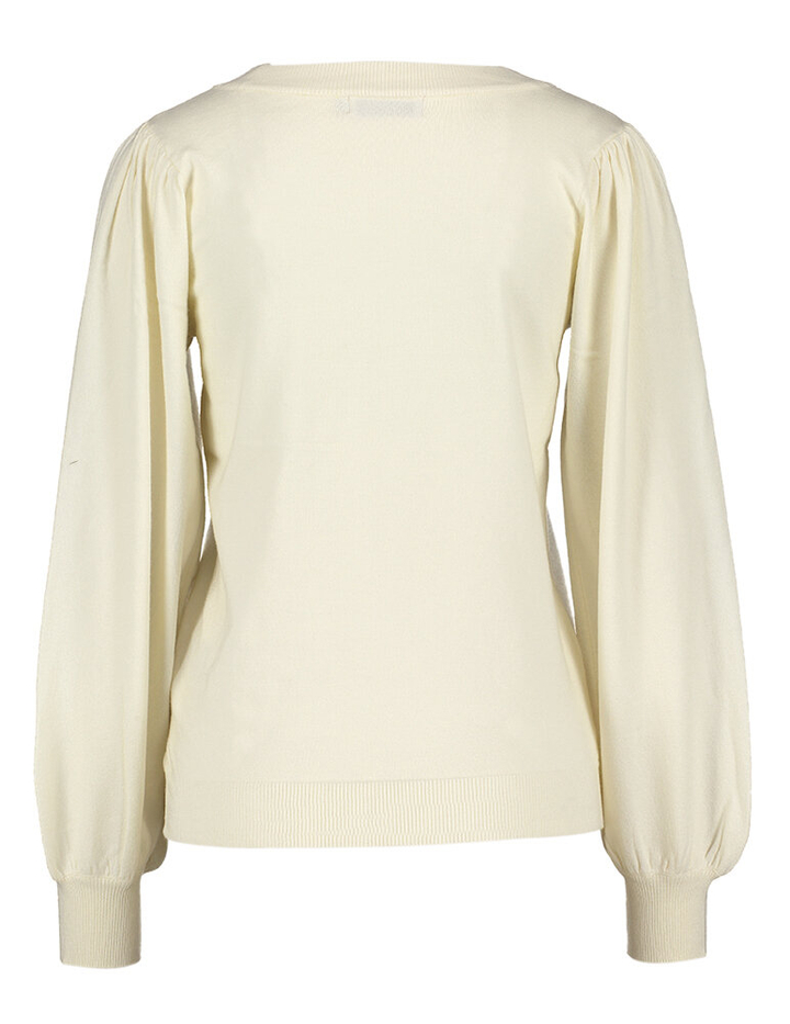 Ecrukleurige trui met pofmouwen Tamana Msch