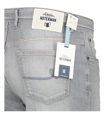Lichtgrijse jeanshort Atelier Noterman 